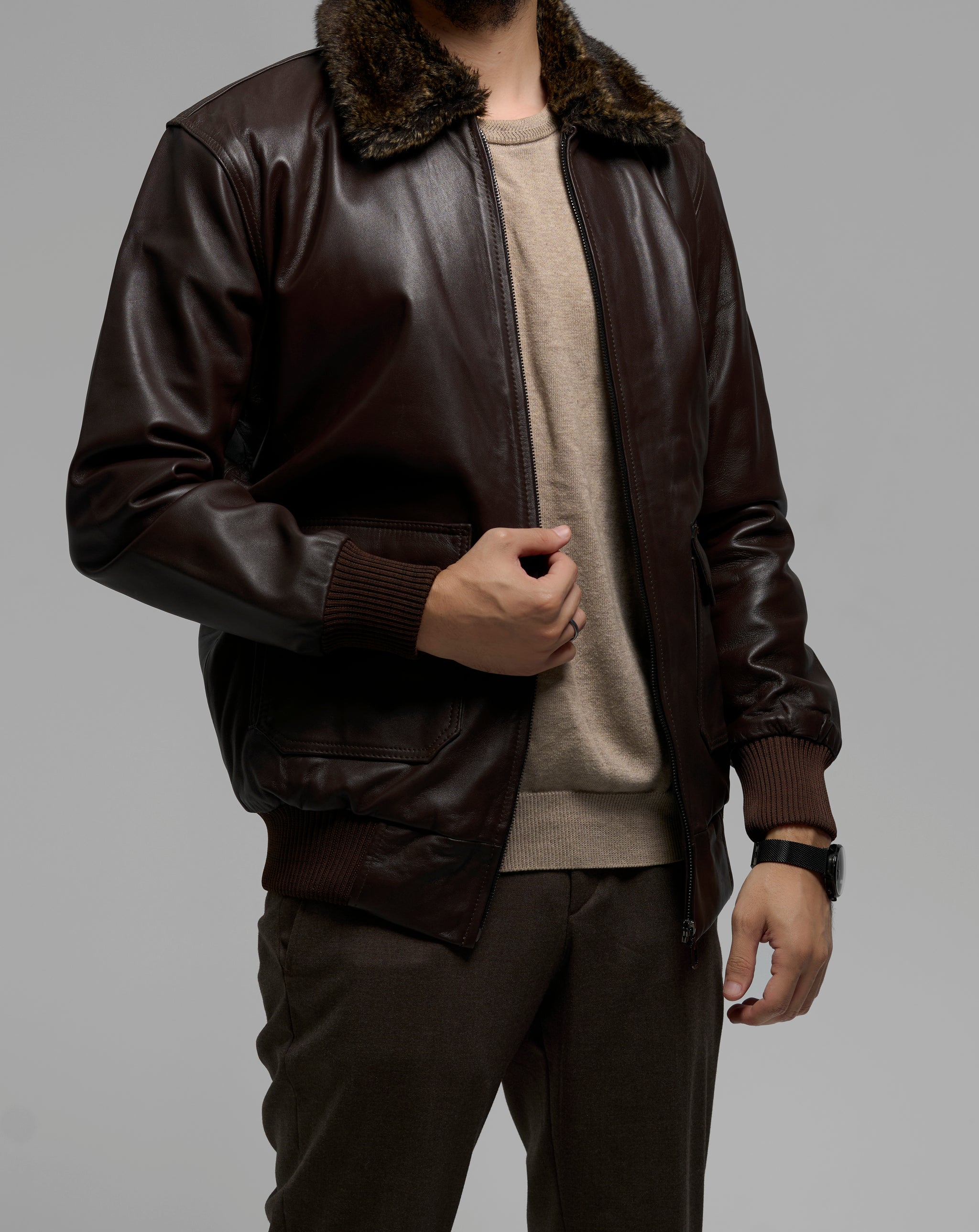 The Harbor Fur Leather Jacket