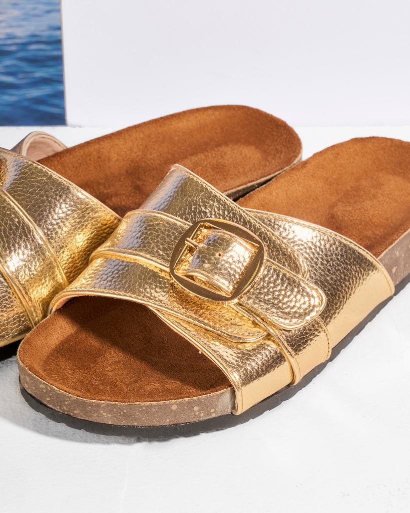 Metallic Single-Strap Buckle